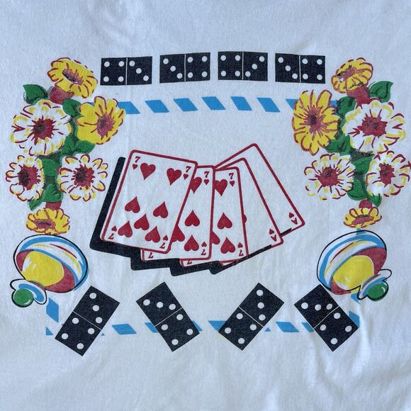 80's 90's Vintage Single Stitch Live Wire Retro Game Night Graphic T Shirt M/L - Picture 7 of 14